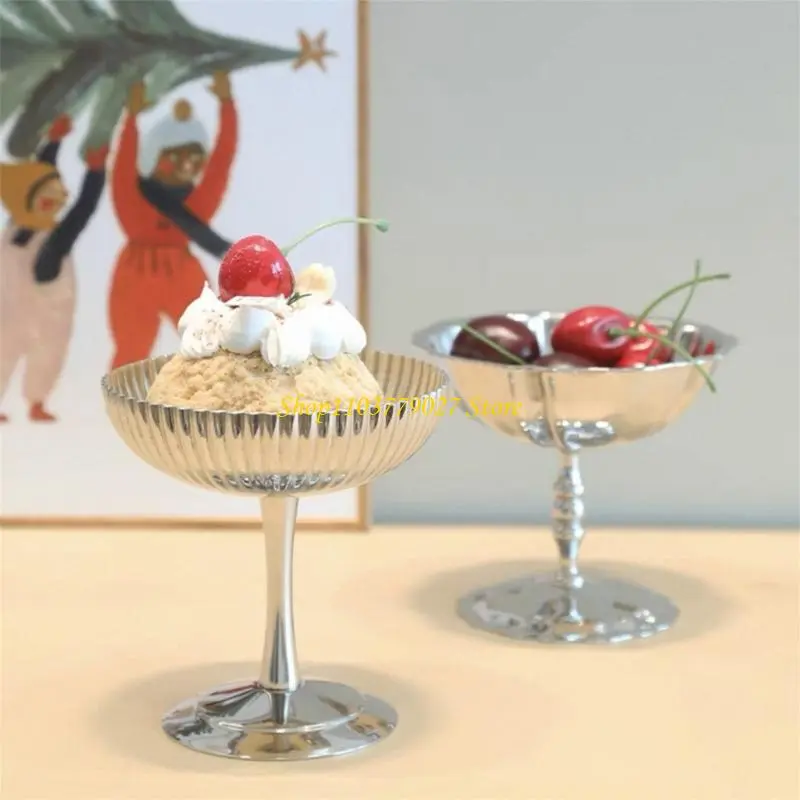 C4DF Commercial Grade 304 Stainless Steel Dessert Bowl Metal Serving Cup for Catering