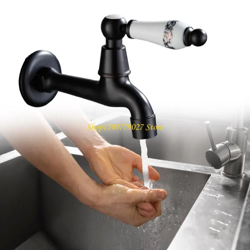 C4DF Bathroom Basin Faucet Brass Single Cold Water Mop Faucet Bathroom Accessories