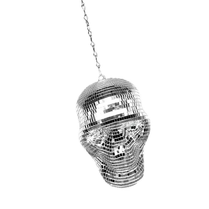 Y1UB Halloween Skull Discos Balls Hanging Ornament Dance Parties Special Event Decors