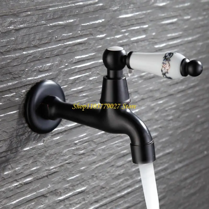 C4DF Bathroom Basin Faucet Brass Single Cold Water Mop Faucet Bathroom Accessories