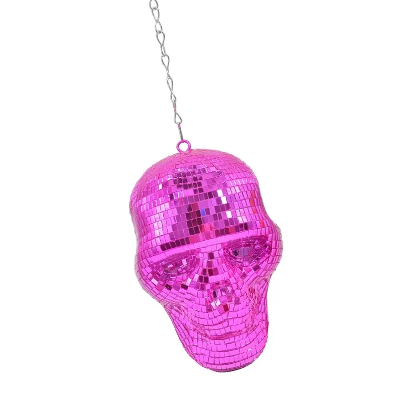 Y1UB Halloween Skull Discos Balls Hanging Ornament Dance Parties Special Event Decors