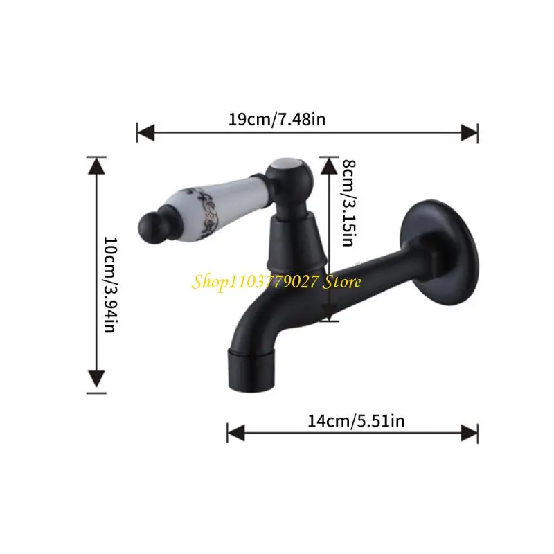 C4DF Bathroom Basin Faucet Brass Single Cold Water Mop Faucet Bathroom Accessories