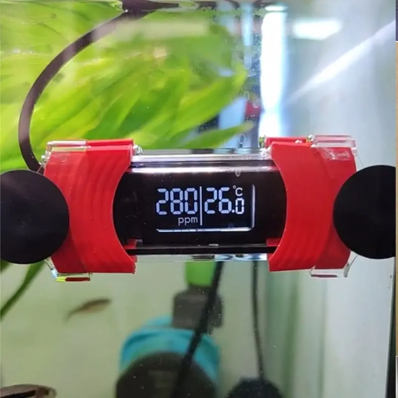 Aquarium Thermometer Digital Waterproof Freshwater Fish Tanks Temperature Sensor with Probe Suction Cup Easy Reading