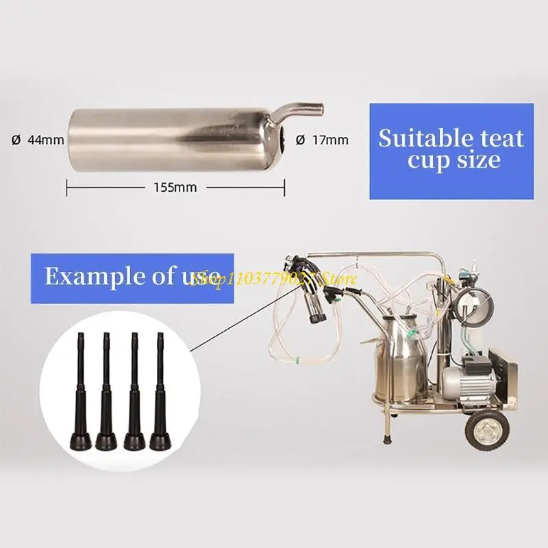 C4DF 4Pcs Soft Rubber Milking Liners for Cow Milking Machine Easy Installation and Gentle Suction for Dairy Farm Use