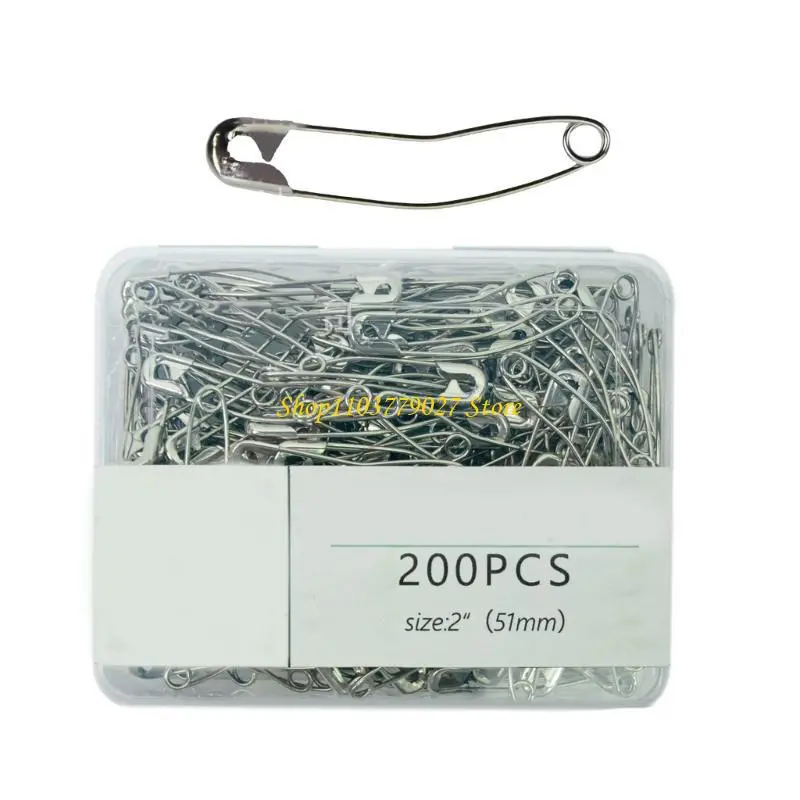 C4DF 200Pieces Curved Safety Pin 38MM or 51MM Quilting and Basting Pin Sewing Pin
