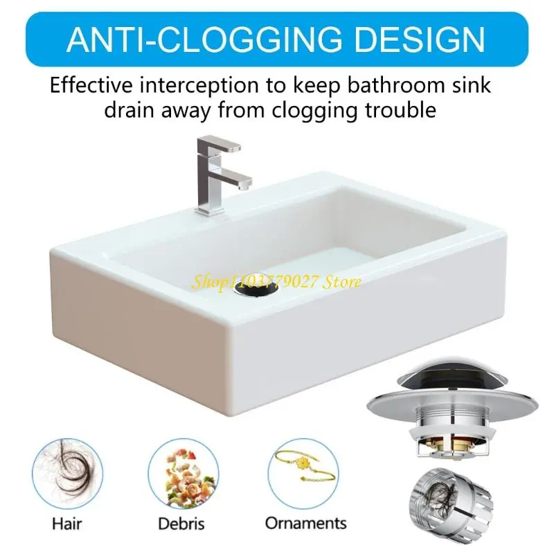 C4DF Without Clog Bathtubs Drain Stoppers Featuring Efficient Filters Basket Drain Collector Fit 1.06 1.65Inch Drain Openings