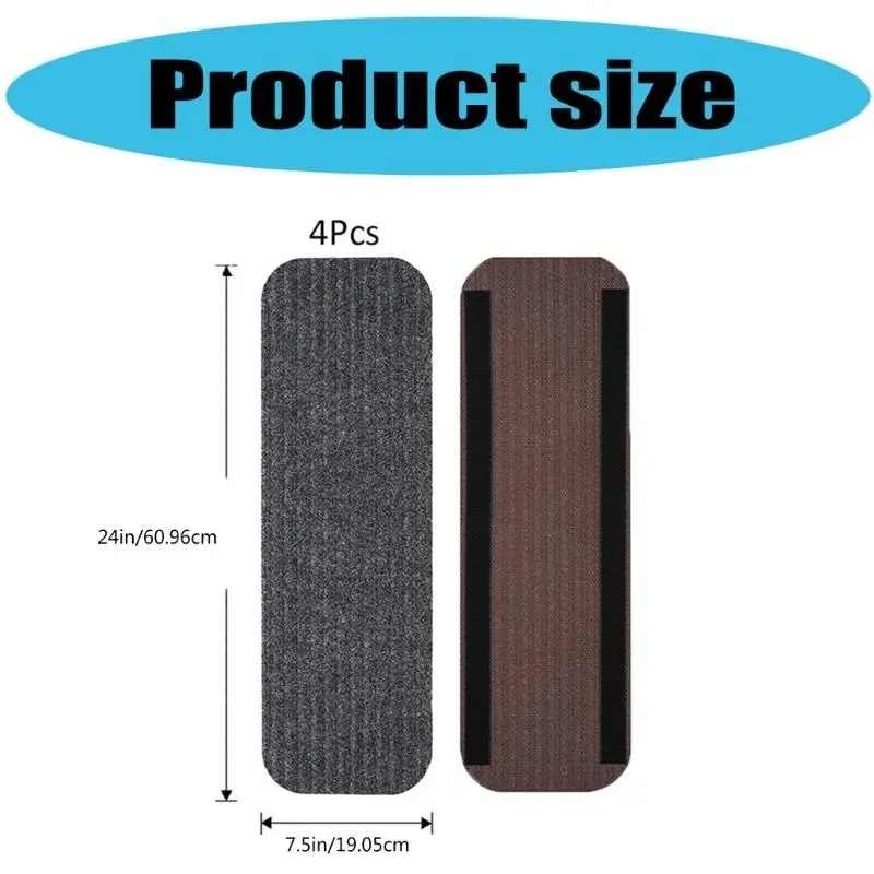 C4DF Slip Resistant Car Step Covers Set Waterproofie Caravans Stair Mats Polyester