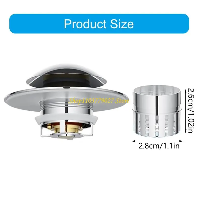 C4DF Without Clog Bathtubs Drain Stoppers Featuring Efficient Filters Basket Drain Collector Fit 1.06 1.65Inch Drain Openings