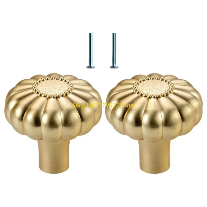 C4DF 2Pieces Brushed Gold Handle Contemporary Zinc Alloy Pull for Home Cabinet
