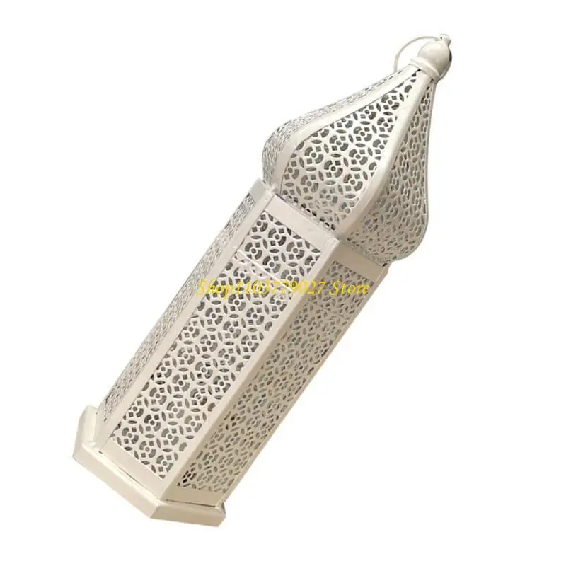C4DF Desk LED Lamp Hollowed Iron Lighting for Vintaged Home Decoration Battery Operate
