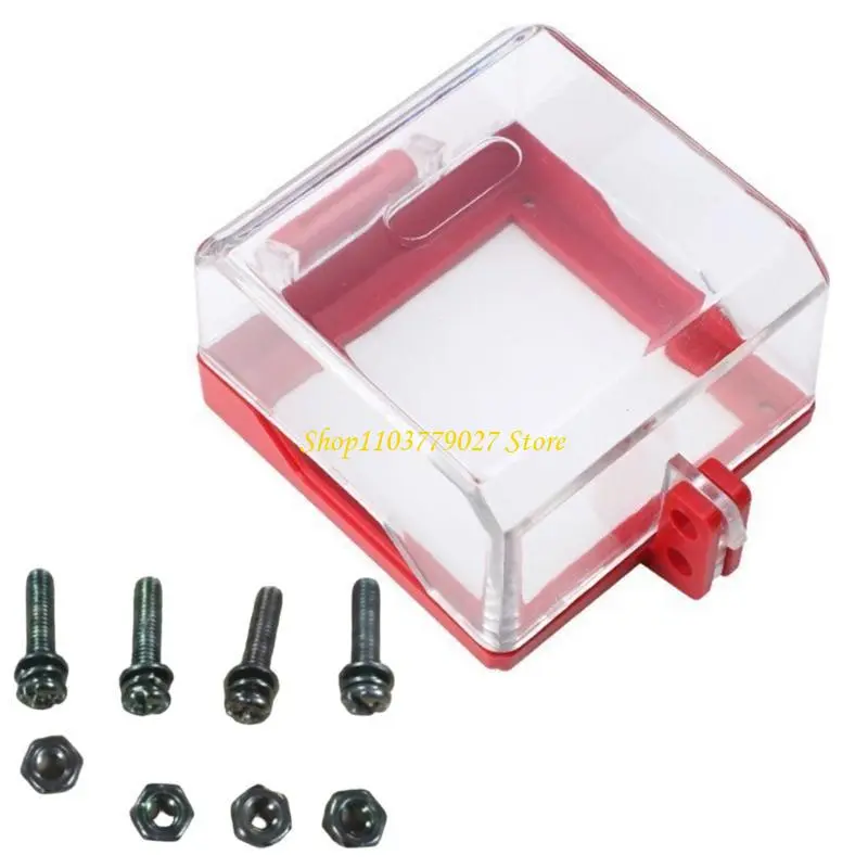 C4DF Wall Switches Socket Lockout Cover Clear Plastic Wall Switches Cover Lockable Socket Safety Cover Easy to Install