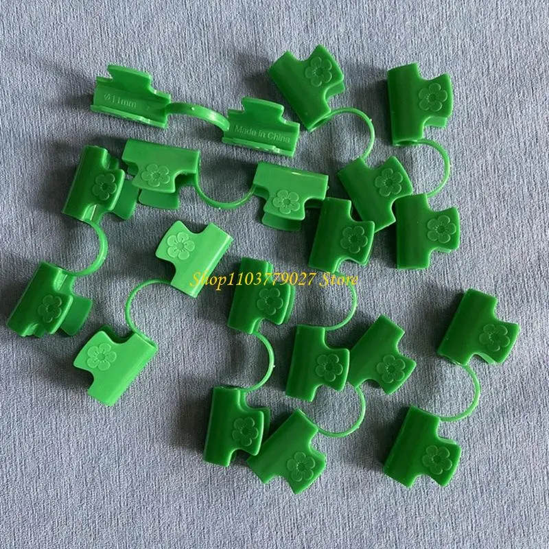 C4DF 50Pcs Thickened Greenhouse Film Plant Support Clamps Garden Shed Row Cover Net Tunnel Hoop Plastic Green Shade