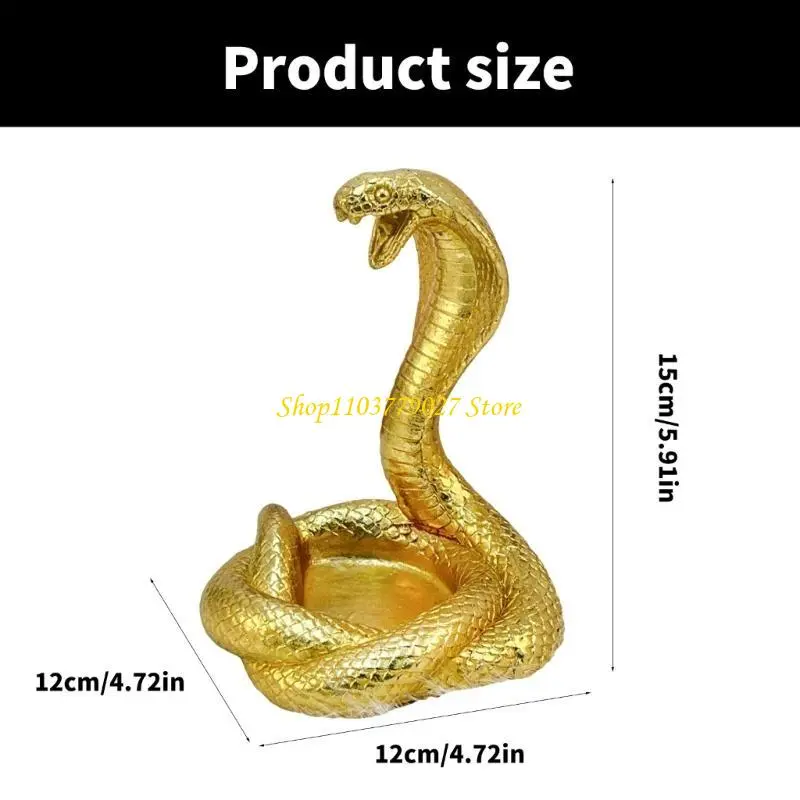 C4DF Serpentines Wealth Attraction Office Snake Desktop Ornament Color Resins Craft