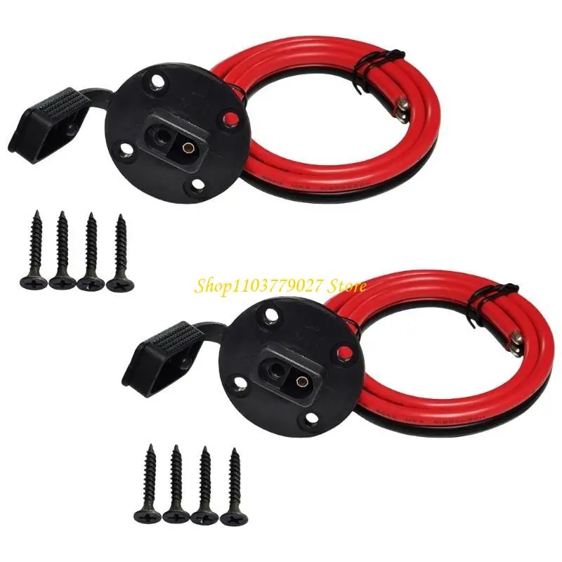 C4DF 2Pcs SAE Power Socket Sidewall Port Waterproof Harness 12AWG Quick Connectors