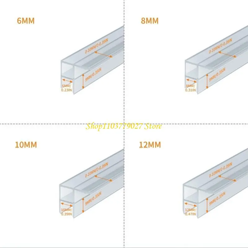 C4DF Bathroom Water Blocking Sealing Strips Shower Bottom Door Side Seal Strips