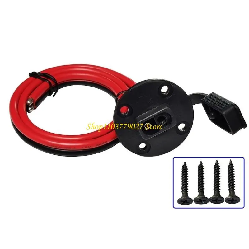 C4DF 2Pcs SAE Power Socket Sidewall Port Waterproof Harness 12AWG Quick Connectors
