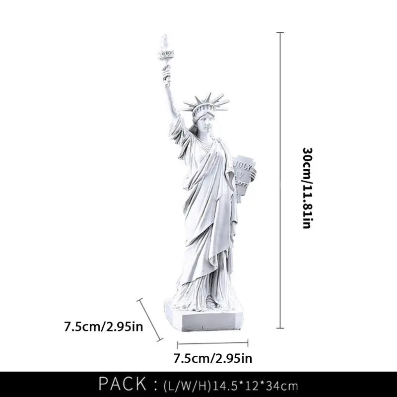 C4DF Unique 12inch Libertys Statue Ornament with Coppers Tint for Gift Giving Party