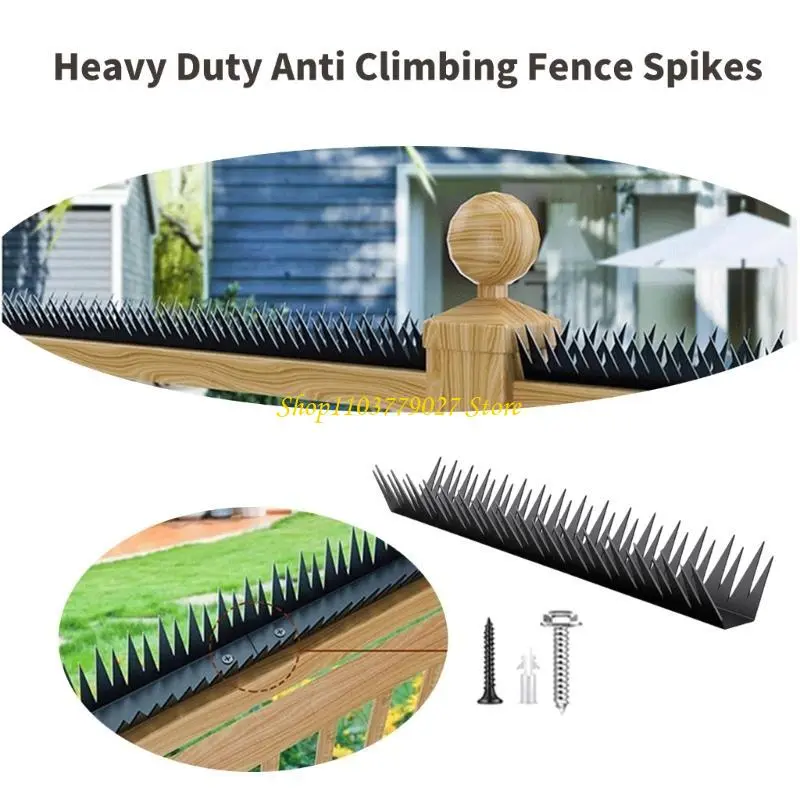 C4DF 6Pieces Security Wall Spikes Antibird Spikes For Deterring Intruders Effectively