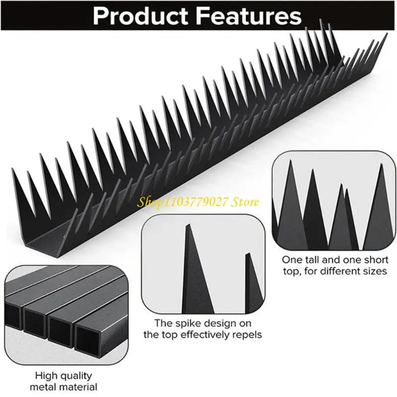 C4DF 6Pieces Security Wall Spikes Antibird Spikes For Deterring Intruders Effectively