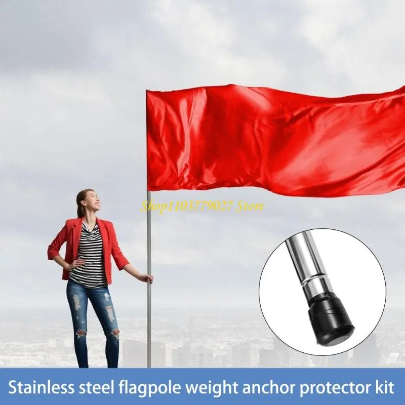 C4DF Flagpole Stabilizers Kits with Anti Corrosion Design for Outdoor Flags Equipment