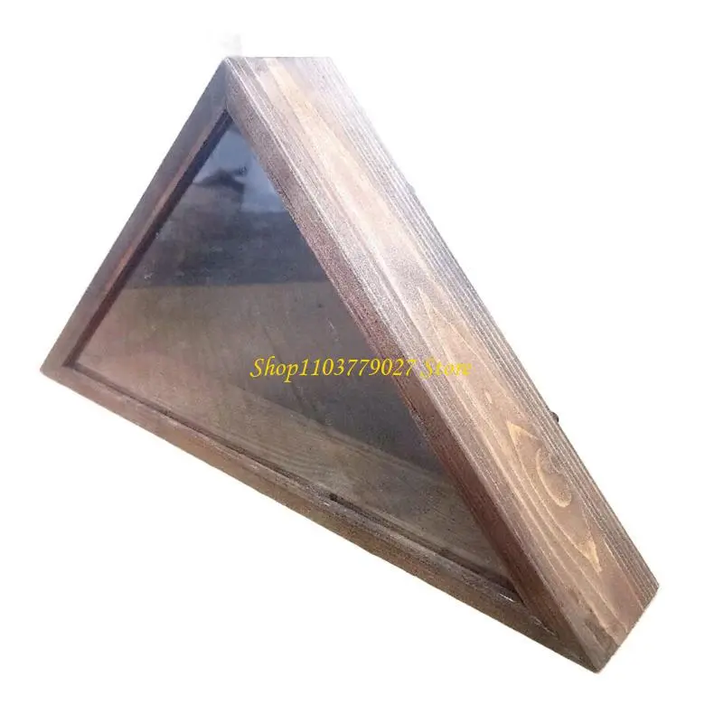 C4DF Flag Display Case with Transparent Glass Front Suitable for Preserving and Showcasing Flags Storage Box Organizers