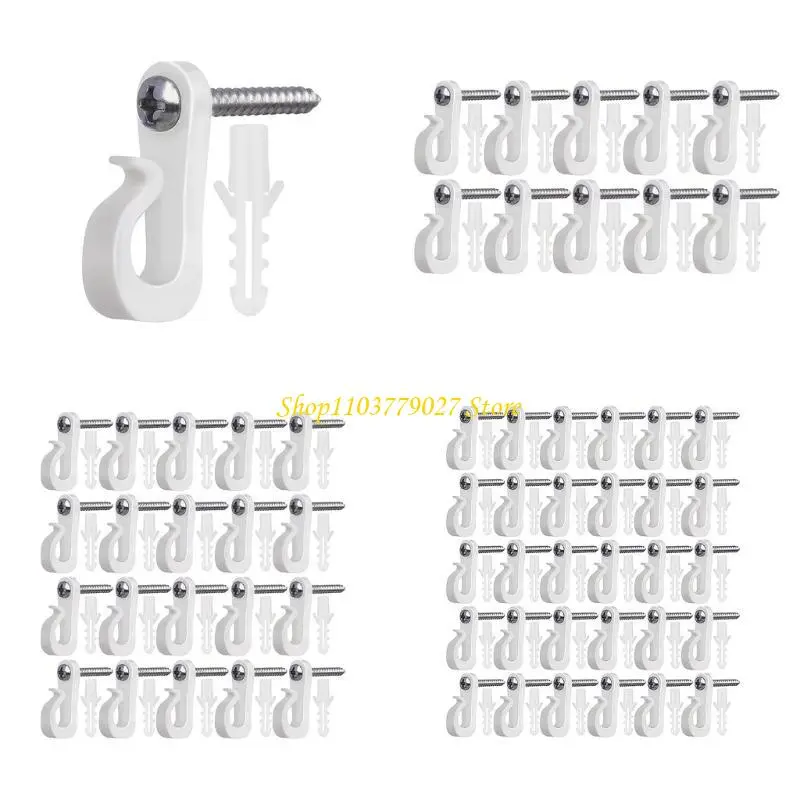 C4DF Sturdy Plastic Hook for Hanging Outdoor Light And Festival Decorations