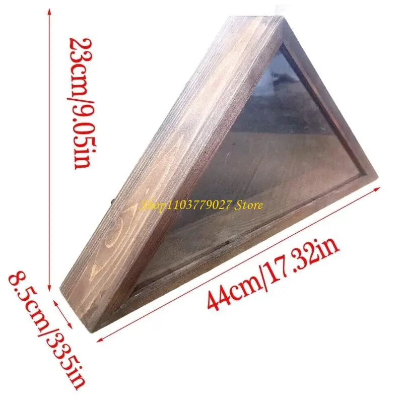 C4DF Flag Display Case with Transparent Glass Front Suitable for Preserving and Showcasing Flags Storage Box Organizers