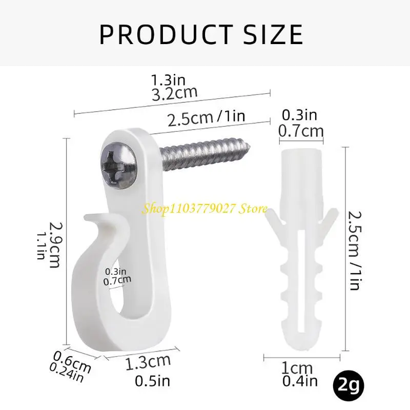 C4DF Sturdy Plastic Hook for Hanging Outdoor Light And Festival Decorations