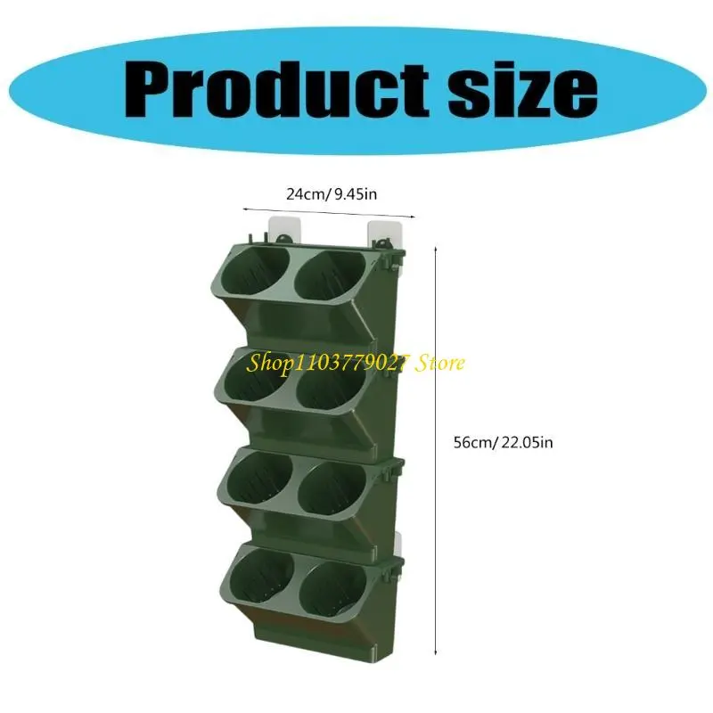 C4DF 8PCS Wall Mounting Planter Plant Pot With Water Reservoirs For Easy Maintenances