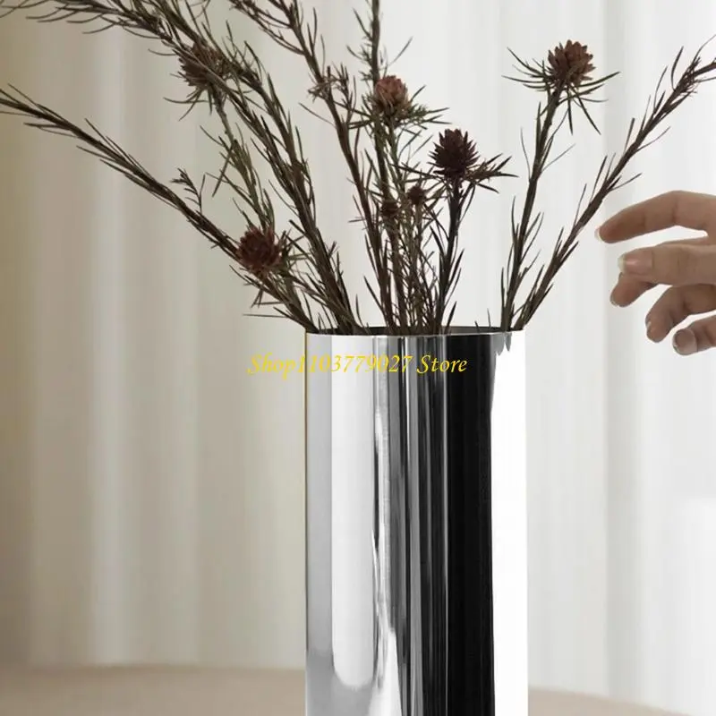 C4DF Simple Flower Holder 304 Stainless Steel Plant Holder Smooth and Rust Resistant and Bright for Home or Professional Use
