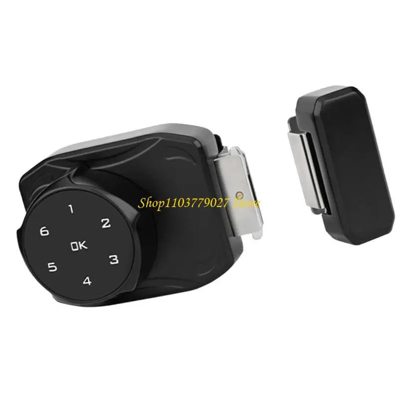 C4DF Electric Passwords Glass Door Lock Zinc Alloy Cabinet Door Passwords Lock Keyless Glass Door Latches Easy to Install