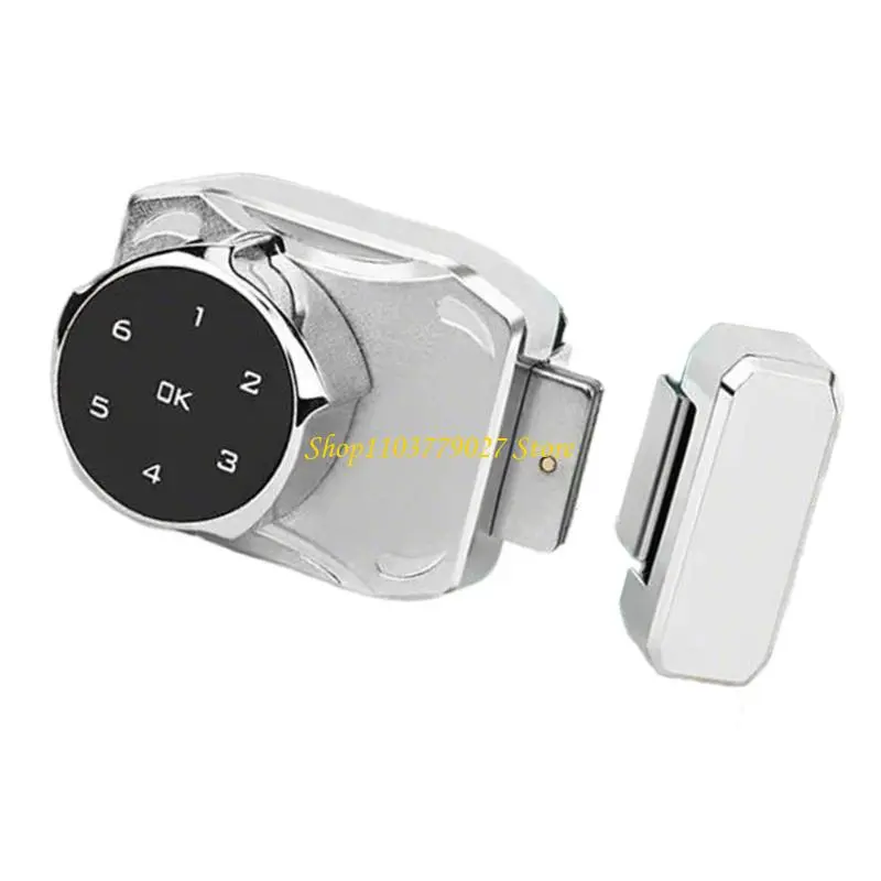 C4DF Electric Passwords Glass Door Lock Zinc Alloy Cabinet Door Passwords Lock Keyless Glass Door Latches Easy to Install