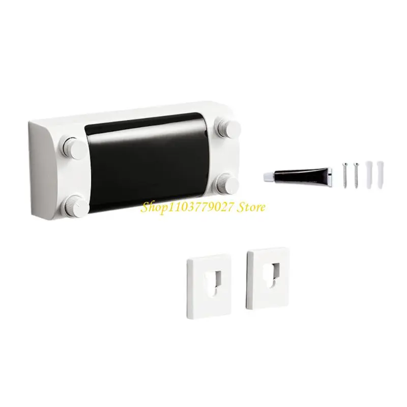 C4DF Retractable Clothesline Indoor Wall Mounted Expandable Laundry Drying Line With Double Steel Wire for Small Apartments