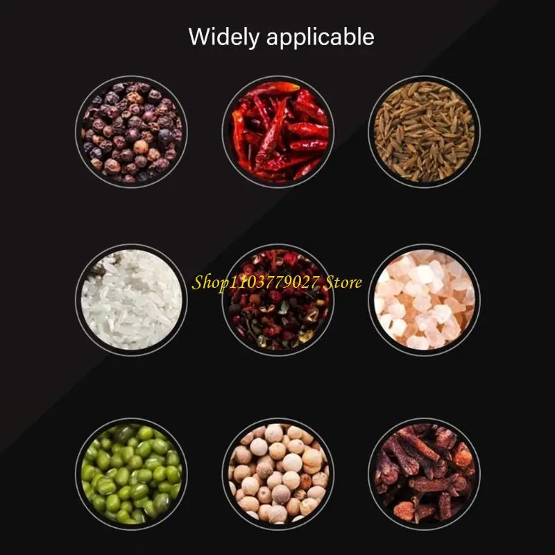 C4DF Natural Mill for Sea Salt and Black Peppers Practical Manual Spices Grinder Kitchen Utensils for Cooking Lover