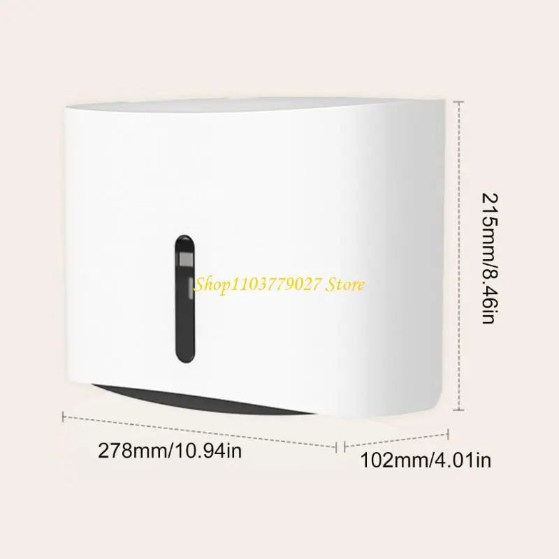 C4DF Large Capacity Bathroom Paper Towel Dispenser Easy to Install Tissue Holder Case