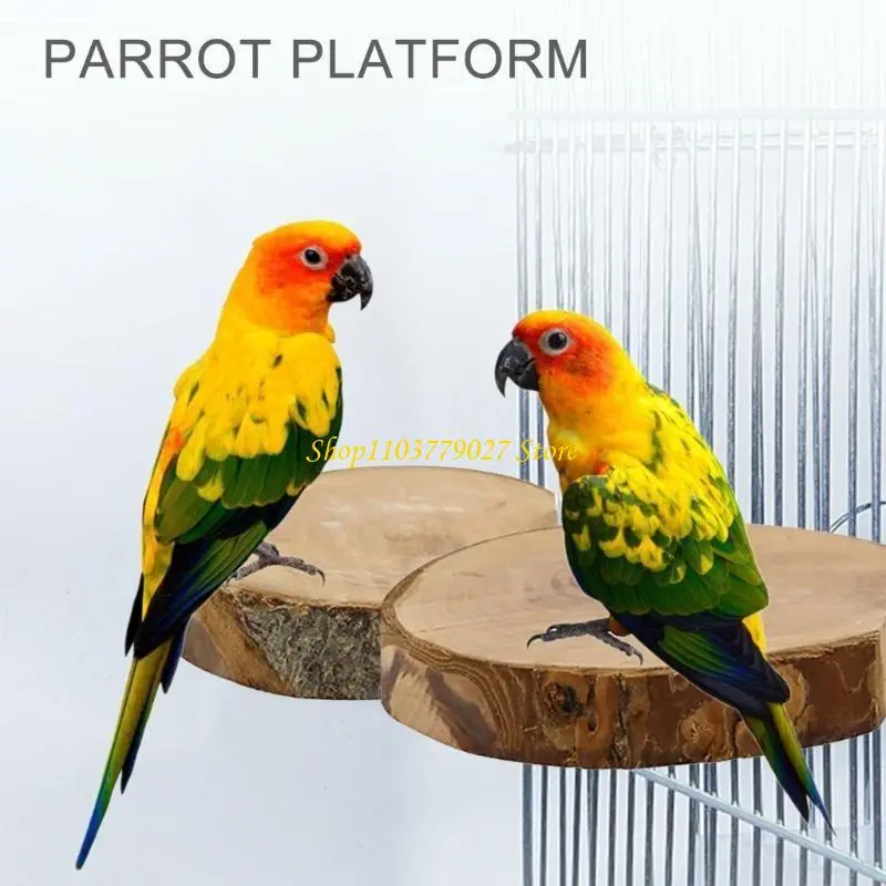 C4DF 8pcs Bird Chew Toy Platform Cage Toy Grinding Clean Toy Parrots Scrubing