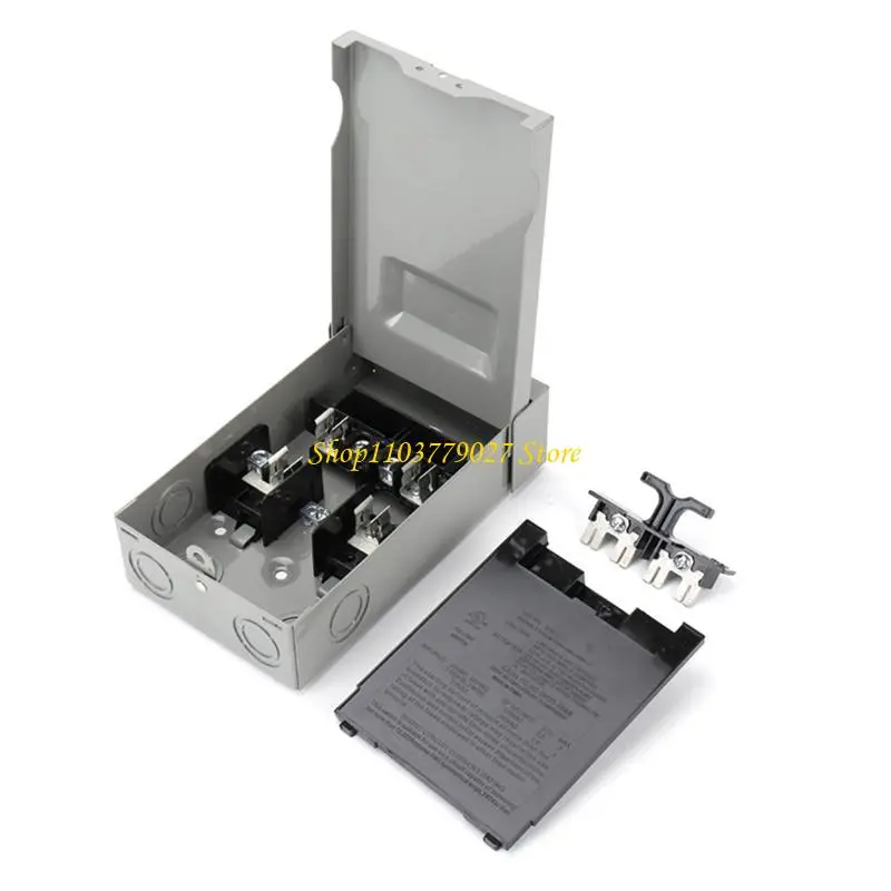 C4DF Practical Outdoor 30Amp Disconnects Switches Waterproof Stainless Steel Box for Air Conditioning Without Fused Designs