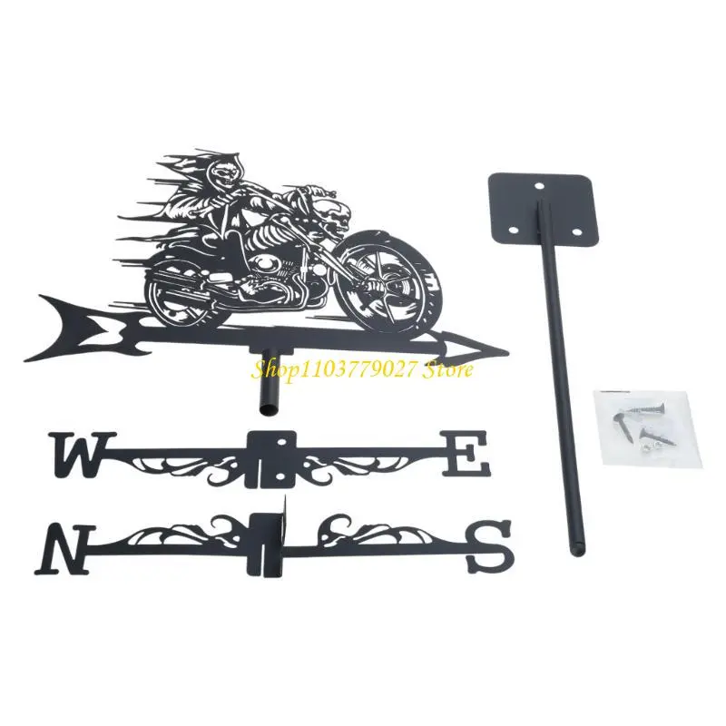 C4DF Decorative Iron Weather Vane Weathervane Perfect for Roofs and Outdoor Garden Courtyard Decoration Wind Direction Tool