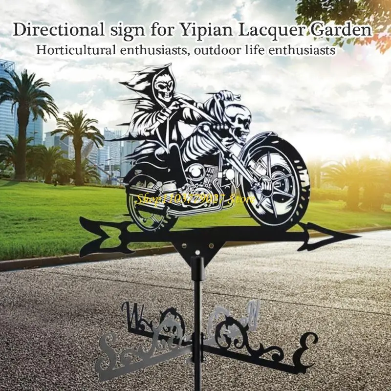 C4DF Decorative Iron Weather Vane Weathervane Perfect for Roofs and Outdoor Garden Courtyard Decoration Wind Direction Tool