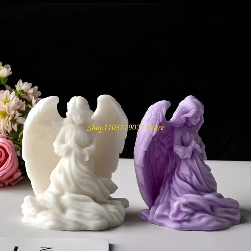 C4DF Winged Girl Silicone Molds for Epoxy Resin Soap Fondant Chocolate