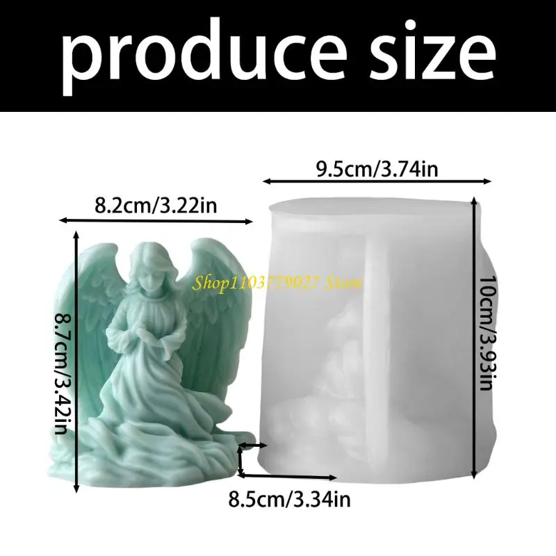 C4DF Winged Girl Silicone Molds for Epoxy Resin Soap Fondant Chocolate