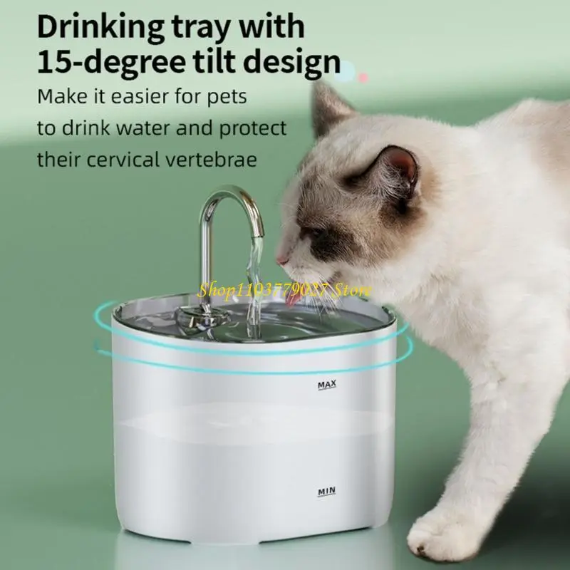 C4DF Large Capacity Spacious Water Dispenser Hygienic Dog Waterer Pet Water Fountains