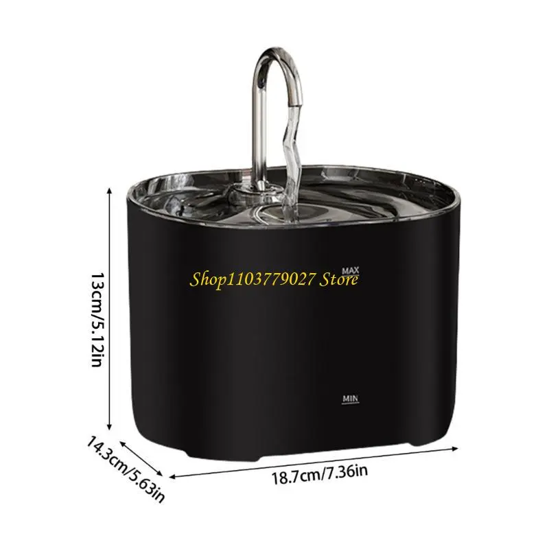 C4DF Large Capacity Spacious Water Dispenser Hygienic Dog Waterer Pet Water Fountains