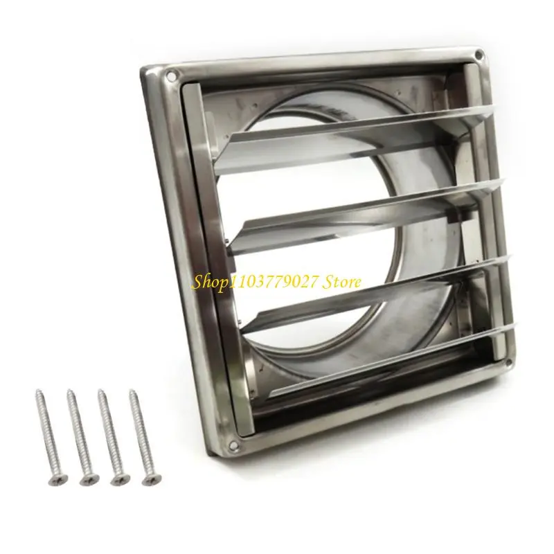 C4DF Stainless Steel Air Vent Duct Grills Replacement Ventilation Grille Ventilation Cover Air Outlet External Wall Rain Caps