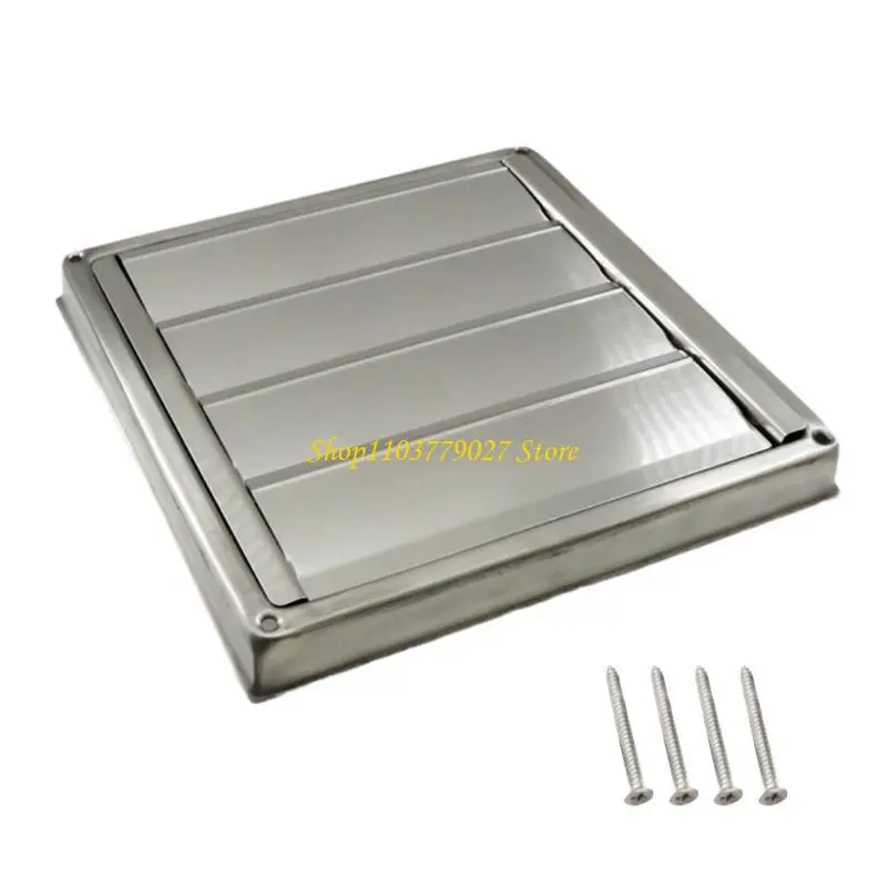 C4DF Stainless Steel Air Vent Duct Grills Replacement Ventilation Grille Ventilation Cover Air Outlet External Wall Rain Caps