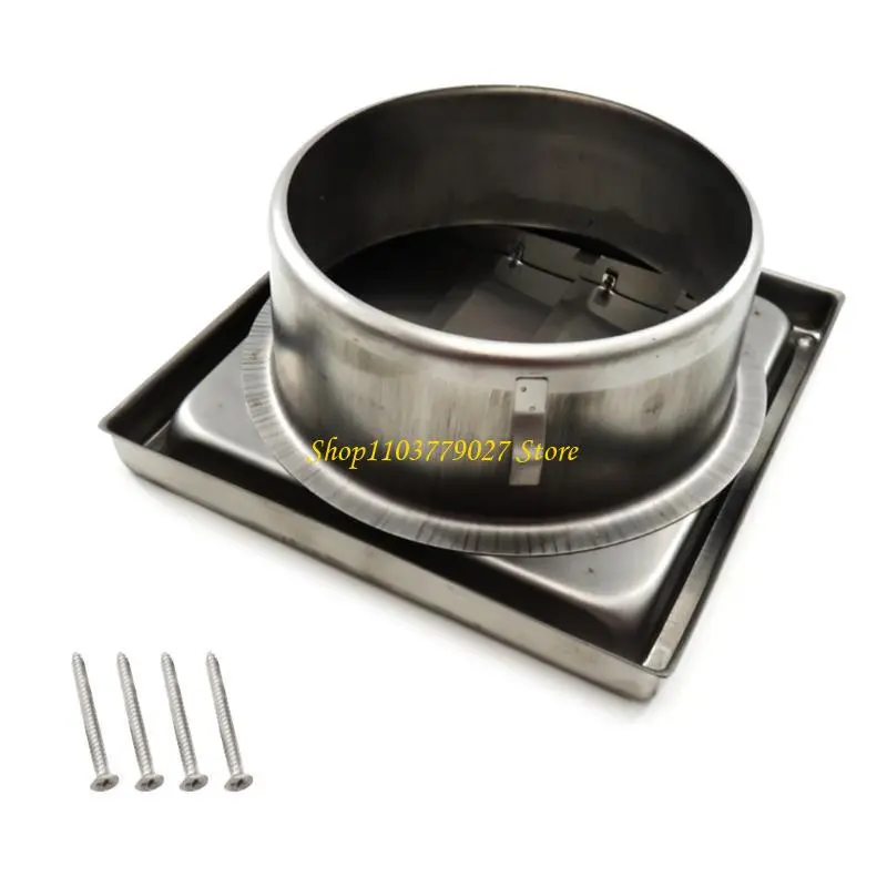 C4DF Stainless Steel Air Vent Duct Grills Replacement Ventilation Grille Ventilation Cover Air Outlet External Wall Rain Caps