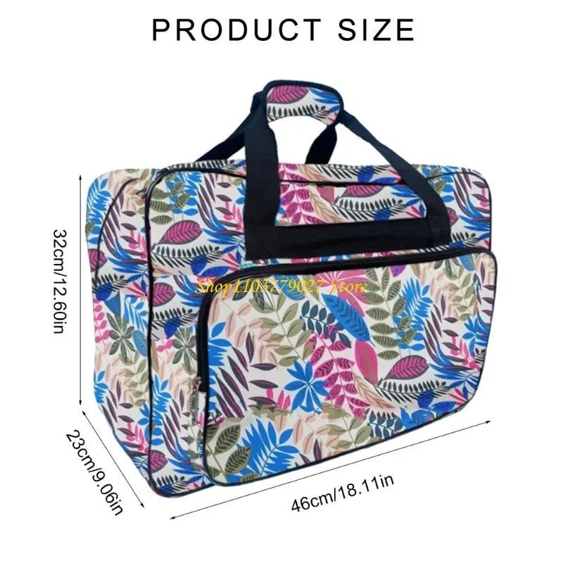 C4DF Sewing Equipment Supplies Home Storage Bag Convenient Sturdy Nylon Carry Bag with Multiple Compartments for Hobbyists