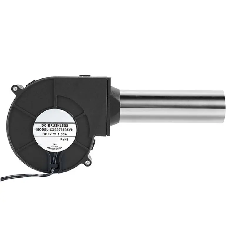 C4DF 9733 USB Powered 5V Blower Fan With Three Speed Settings For Outdoor Camping BBQ