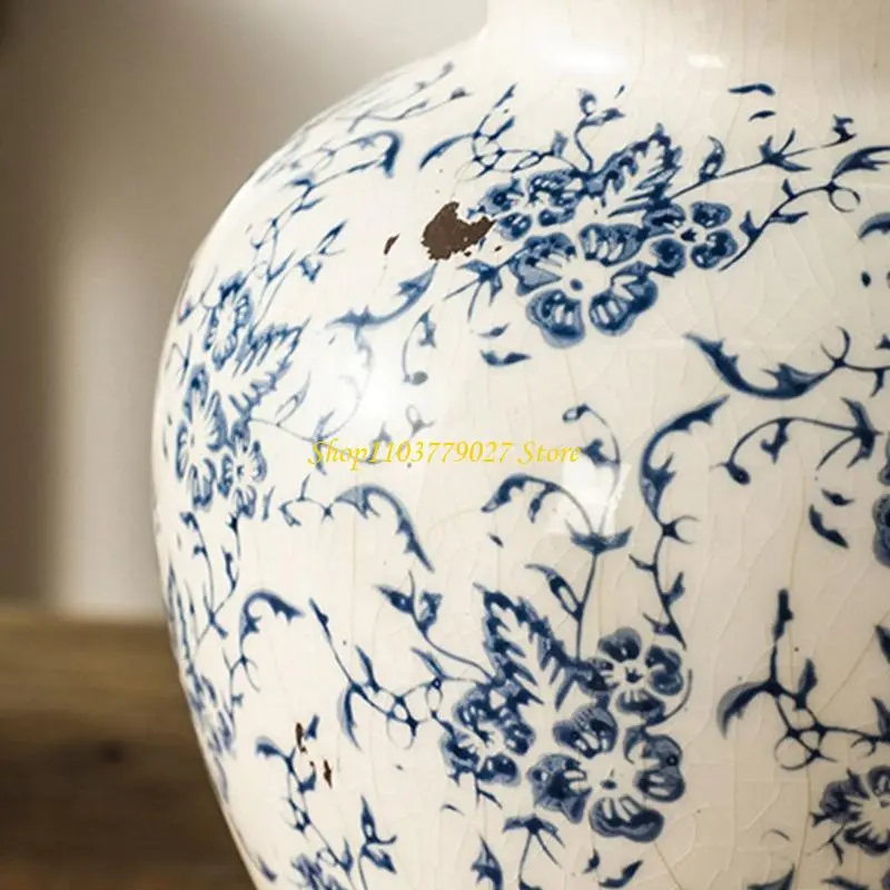 C4DF Crafteds Chinese Styles Vases Antique Crackles Texture Living Space Accent