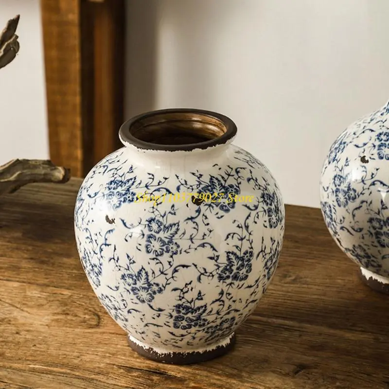 C4DF Crafteds Chinese Styles Vases Antique Crackles Texture Living Space Accent